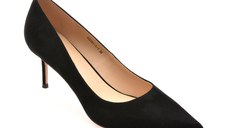 Pantofi eleganti EPICA PREMIUM negri, 2591, din piele intoarsa
