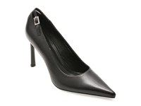 Pantofi eleganti EPICA PREMIUM negri, 6451D2, din piele naturala - 1