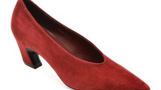 Pantofi eleganti EPICA PREMIUM rosii, X2626, din piele intoarsa