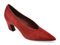 Pantofi eleganti EPICA PREMIUM rosii, X2626, din piele intoarsa - 1