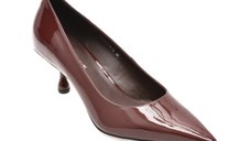 Pantofi eleganti EPICA PREMIUM visinii, 25061, din piele naturala lacuita