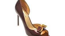 Pantofi eleganti EPICA PREMIUM visinii, 2651, din piele naturala lacuita