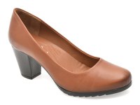 Pantofi eleganti EVIDA maro, EV301, din piele naturala - 1