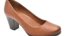 Pantofi eleganti EVIDA maro, EV301, din piele naturala