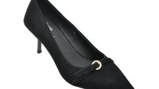 Pantofi eleganti FLAVIA PASSINI A614 negri din piele intoarsa pentru femei
