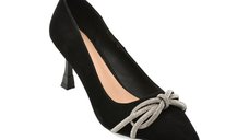 Pantofi eleganti FLAVIA PASSINI negri, Q1757, din piele intoarsa