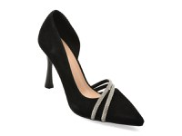 Pantofi eleganti FLAVIA PASSINI negri, V8770, din piele intoarsa - 1