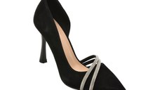 Pantofi eleganti FLAVIA PASSINI negri, V8770, din piele intoarsa