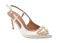 Pantofi eleganti GRYXX albi, 21025, din material textil - 1