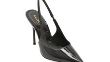 Pantofi eleganti negri ALDO PUCKERUP 001 din piele ecologica lacuita
