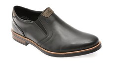 Pantofi eleganti RIEKER negri, 13557, din piele naturala