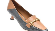 Pantofi EPICA albastri, H81, din piele naturala