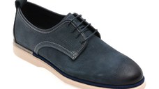 Pantofi EPICA albastri, MC102, din nabuc