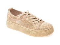 Pantofi EPICA aurii, 5063, din material textil - 1