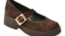 Pantofi EPICA maro, 4842520, din piele intoarsa