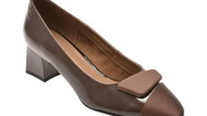 Pantofi EPICA maro, 4F5678, din piele naturala lacuita