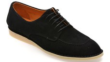 Pantofi EPICA negri, B463, din piele intoarsa