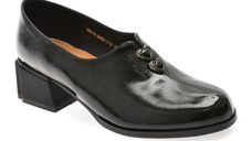 Pantofi EPICA negri, EB896, din piele naturala lacuita