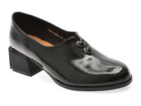 Pantofi EPICA negri, EB896, din piele naturala lacuita - 1