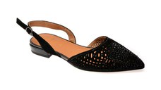 Pantofi EPICA negri, K852, din piele intoarsa
