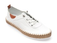 Pantofi EVIDA albi, EVHT301, din piele naturala - 1