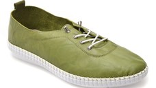 Pantofi EVIDA verzi, EV2773, din piele naturala