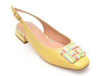 Pantofi FLAVIA PASSINI galbeni, 1152720, din piele naturala - 1