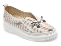 Pantofi GOLD DEER albi, 212618Z, din piele naturala - 1