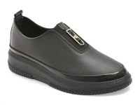 Pantofi GOLD DEER negri, 212628, din piele naturala - 1