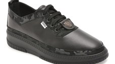 Pantofi GOLD DEER negri, 212668, din piele naturala