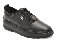 Pantofi GOLD DEER negri, 212668, din piele naturala - 1