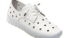 Pantofi GRYXX albi, MN8006, din piele naturala