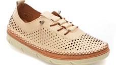 Pantofi GRYXX bej, PM2311, din piele naturala