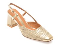 Pantofi IMAGE aurii, NA108, din piele naturala - 1