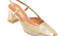 Pantofi IMAGE aurii, NA108, din piele naturala