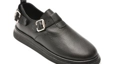 Pantofi IMAGE negri, 3432626, din piele naturala