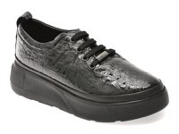 Pantofi IMAGE negri, 381125, din piele naturala lacuita - 1