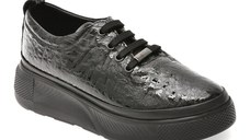 Pantofi IMAGE negri, 381125, din piele naturala lacuita