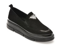 Pantofi IMAGE negri, 387392, din piele intoarsa - 1