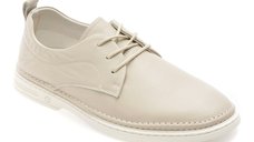 Pantofi OTTER albi, 1002, din piele naturala