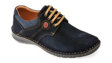 Pantofi OTTER bleumarin, 9560, din piele intoarsa