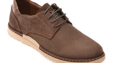 Pantofi OTTER maro, E1971, din nabuc