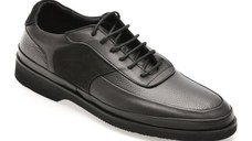 Pantofi OTTER negri, 813, din piele naturala