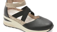 Pantofi REMONTE negri, D2411, din piele naturala