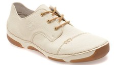 Pantofi RIEKER albi, 55920, din piele ecologica