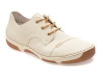 Pantofi RIEKER albi, 55920, din piele ecologica - 1