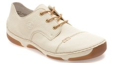 Pantofi RIEKER albi, 55920, din piele ecologica