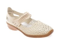 Pantofi RIEKER bej, 41399, din piele naturala - 1