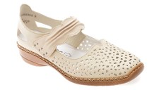 Pantofi RIEKER bej, 41399, din piele naturala