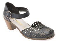 Pantofi RIEKER bleumarin, 40902, din piele naturala - 1